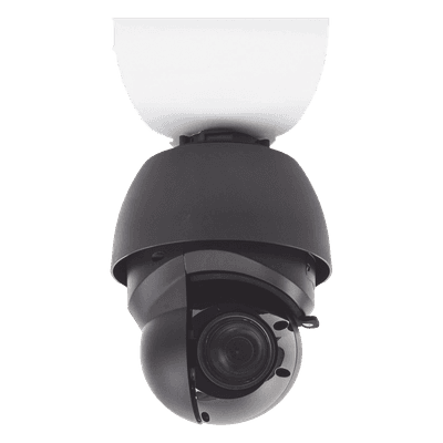 UniFi Protect G4 PTZ cámara de giro, inclinación y zoom de alto rendimiento con transmisión de video 4K, 24 FPS, zoom óptico 22x y visión nocturna LED IR adaptativa.