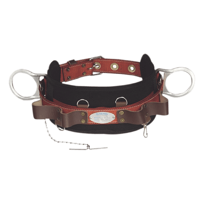 Cinturón de Liniero / Poliéster / 2 Anillos Tipo D / Talla 48 / Portaherramientas de Cuero / Normas OSHA y NMX