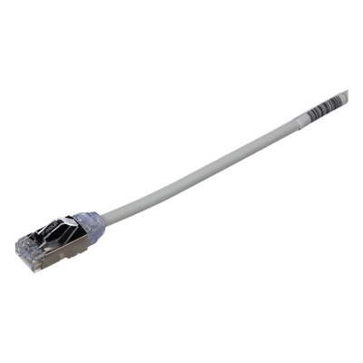 Patch Cord Cat6A / 28 AWG / S/FTP Blindado / CM/LS0H / 1 Metro (3.28 Pies) / Gris