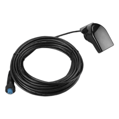 Transductor montaje espejo / Doble haz 77/200 kHz / 500 W / 1,900 ft / 8 pines / 30 ft cable / 0-70°