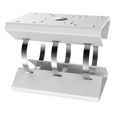 Montaje para Poste / PTZ y Radar / Metal / 200x130x160 mm / 7.87x5.12x6.30 pulgadas / 2.1 kg / Blanco
