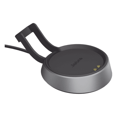 Soporte de carga USB-A / Diseño ergonómico de escritorio / Compatible con diadema profesional / Color negro
