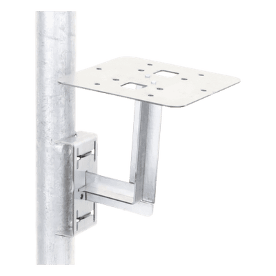 Base para Lámpara de Obstrucción / Acero Galvanizado / Tubo 7/8" a 1-1/4" / Preparada para Fleje Adicional