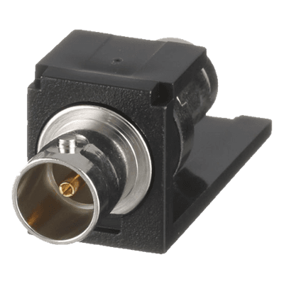 Módulo Acoplador Coaxial Tipo BNC, Mini-Com, de 75 Ohms, Color Negro