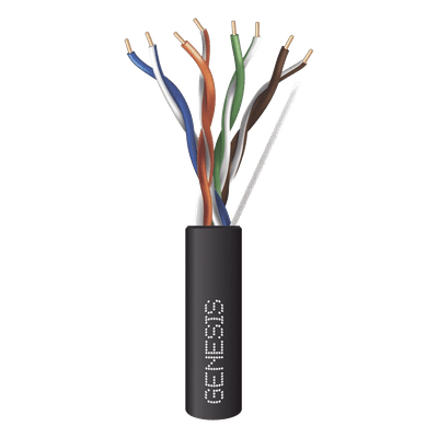 Bobina de Cable de 305 Metros (1000 Pies) / UTP Cat6 PLENUM / Color Negro / UL, CMP SPNLS / Probado a 350 MHz / Aplicaciones de CCTV / Redes de Datos / IP Megapixel / Control RS485