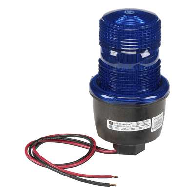 Luz de advertencia LED / 24 Vcd / Montaje en tubo 1/2" NPT / Azul / Perfil bajo / -35°C a 65°C