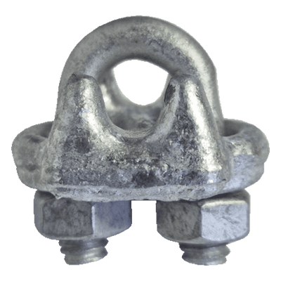 Nudo de Perro Abrazadera / Acero Forjado / Cable 3/16" / Galvanizado Inmersión en Caliente / Torque 15 N.m