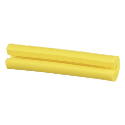 Manguito Porta Etiquetas / Fibra Simplex 2mm / 0.08 in Largo / Amarillo / 100 pzas