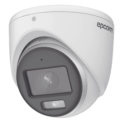 [ColorVu] Turret TURBOHD 3K (5 Megapixel) / Lente 2.8 mm / Micrófono Integrado / Imagen a Color 24/7 / 20 mts Luz Blanca / Exterior IP67 / dWDR / 4 Tecnologías