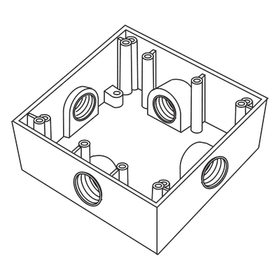 Caja de Conexión a Prueba de Intemperie / 4 Bocas 3/4" (19.05 mm) / Aluminio Diecast / Volumen 492 cm³ / IK09 / ASTM B117