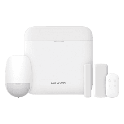 Kit de Alarma Inalámbrica / 48 Zonas / GSM 3G/4G Dual SIM / Wi-Fi 2.4 GHz / Hub con Batería de Respaldo / 1 PIR / 1 Contacto Magnético Slim / 1 Control Remoto