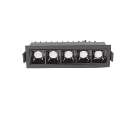 Reflector LED Lineal Empotrable / Luz Fría 6000 K / 10 W / 750 lúmenes / Haz 45° / IP20 / Vida útil 50000 hrs