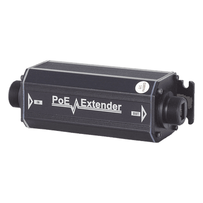 Extensor PoE / 100 Metros / Intemperie (IP66) /  60 Watts / 1 Puerto de Entrada  / 1 Puerto de Salida PoE / No requiere alimentación.
