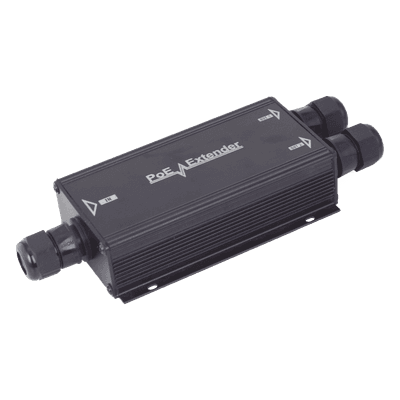 Extensor PoE/ 100 Metros / Intemperie (IP66) / 60 Watts / 1 puerto @ 2 salidas a 30 W  / No requiere fuente de alimentación adicional