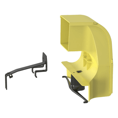 Bajada para Canaleta de Enrutamiento de Fibra / Compatible 4x4, 6x4, 12x4, 24x4 / Reducción a 4x4 / Radio de Curvatura 50.8 mm / Color Amarillo