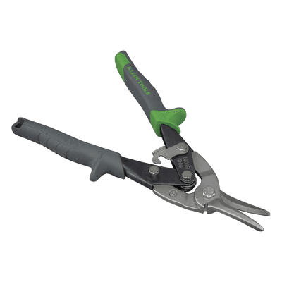 Tijeras de Aviación / Corte Derecho / Cortacables Integrado / Acero Calibre 18 / Inoxidable Calibre 22 / Bloqueo por Resorte