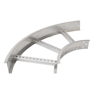 Curva Horizontal de Aluminio / Perfil Z / Peralte 3 1/4" (82.55 mm) / Ancho 12" (304.8 mm) / Radio 8" (203.2 mm) / 90°