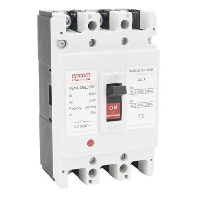 Protector Térmico Trifásico / 125 A / 690 V CA / 3 Polos / 50/60 Hz / UL94-V0 / -5 °C a +40 °C
