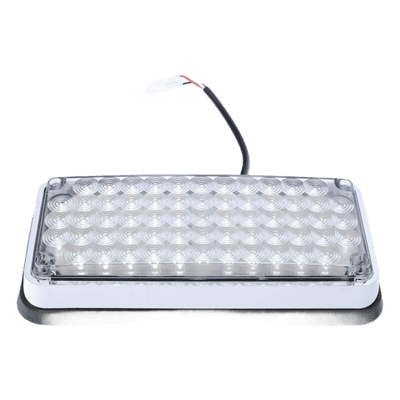 Luz de Advertencia LED / 7x3" / Bicolor Rojo/Claro / 66 LEDs / 12 VCC / 10 Patrones de Destello / Montaje Permanente