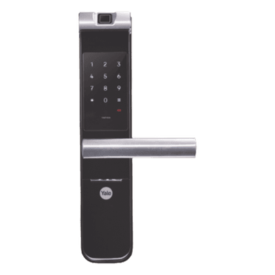 Cerradura Electrónica Autónoma / Biométrica y Teclado / 100 Usuarios / Puertas 35 a 90 mm / Salida Antipánico / Alarma de Intrusión