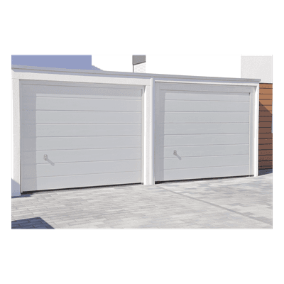 Sección de Puerta de Garage / Panel Lisa Calibre 26 / Relleno Poliuretano 43 mm / Densidad 45 kg/m³ / Estilo Americano / 5 Secciones 19.2 ft (5.85 m)