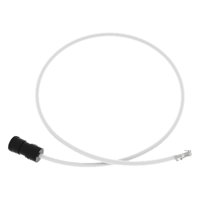 Cable de Conexión en Campo Jack a Plug RJ45, Categoría 6A, CMP (Plenum), 1 Metro (3.28 Pies), Color Blanco