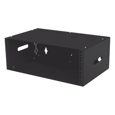 Gabinete para Montaje en Pared liviano, 4 Unidades de rack, Profundidad máxima de trabajo 250 mm, Se envía el Gabinete Armado.