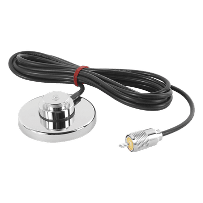 Montaje Magnético para Antena / NMO 3/4" / Cable RG58U 3.5 m (11.5 ft) / Conector UHF Macho PL259 / 50Ω / Exterior