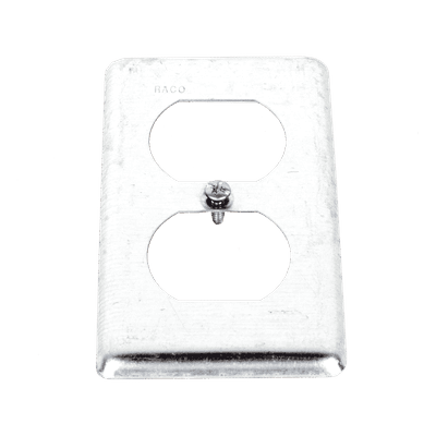 Tapa Metálica para Receptáculo Dúplex / 4.188 x 2.313 in / Cajas de Mano y Placas de Pared
