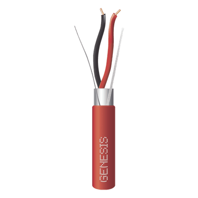 Cable de Alarma Blindado / 2x14 AWG / Riser FPLR / 152 m (500 ft) / Impedancia 33Ω / Rojo