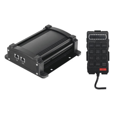 Sirena Vehicular / 100W / 115 dB / Controlador Unimando con Micrófono / 7 Tonos Americanos / Compatible Barras X67/X75