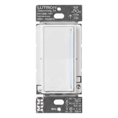 Atenuador de Pared Táctil / 250 W LED+ / 500 W Incandescente / 120 V / Neutro Requerido / Fase Seleccionable / RadioRA 3