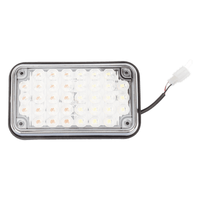 Luz de Advertencia LED / 6x4 pulgadas / Bicolor Rojo/Claro / 66 LED / 12 VCC / 10 Modos de Destello / Montaje Permanente