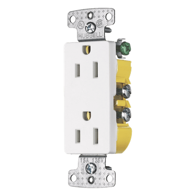 Contacto Duplex Decorador / 15A / 125V / 2 Polos 3 Hilos / NEMA 5-15R / Blanco