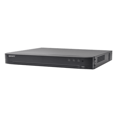 DVR 32 Canales TurboHD + 8 Canales IP / 5 Megapixel Lite - 3K Lite / Acusense (Evita Falsas Alarmas) / Audio por Coaxitron / 2 Bahías de Disco Duro / H.265+