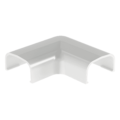 Conexión en Ángulo Recto / 90° para Canaleta LD5 / ABS Blanco / Adhesivo Sin Herramientas / UL94V-0 FT4