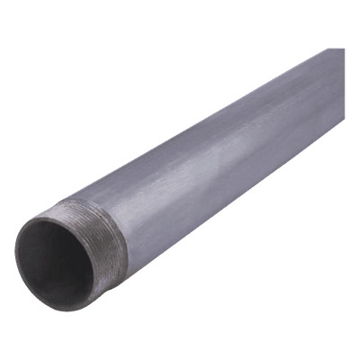 Tubo Conduit Cédula 40 / 1 1/2' (41 mm) / 3.20 m (10.5 ft) / Rosca NPSM 11.5 hilos/pulgada / Galvanizado por Inmersión / Esmalte Anticorrosivo