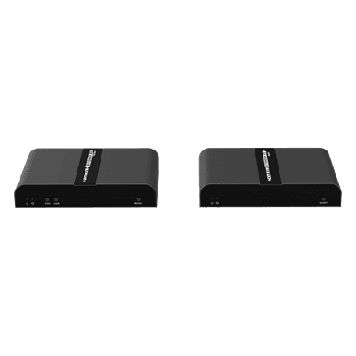 Kit extensor KVM (HDMI y USB 2.0) hasta 100 metros | Resolución 4K @ 30 Hz | Cat 6/6A/7 | CERO LATENCIA | Salida Loop | Soporta Switch Gigabit para control KVM múltiple | Soporta hasta 253