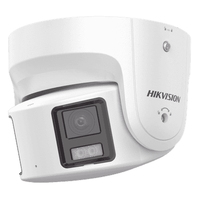 [PROTECCIÓN ACTIVA] Turret IP Panorámica 8 Megapíxel / 2 Lentes 4 mm (180°) / Imagen a Color 24/7 (ColorVu) / PoE / WDR 130° / IP67 / ACUSENSE / Luz Estroboscópica y Alarma Audible / 30 mts Luz Blanca / Micro SD