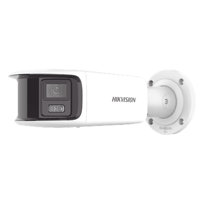 [FlexVu] [PROTECCIÓN ACTIVA] Bala IP Panorámica 8 Megapixel (4K) / 2 Lentes 4 mm (180°) / Imagen a Color 24/7 (ColorVu) / PoE / WDR 130° / IP67 / ACUSENSE / Luz Estroboscópica y Alarma Audible / 40 mts Luz Blanca / Micro SD