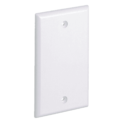 Placa de Pared Ciega / Vertical Plano / ABS / 69.8x114.4 mm / 2.75x4.5 in / Blanco