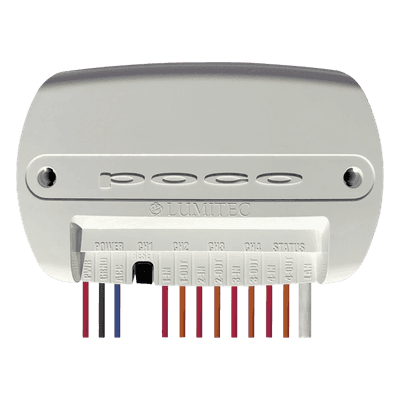Módulo de control de iluminación / 4 puertos / IP67 / 10 A por puerto / 3.5 x 1.3 x 5.5 in