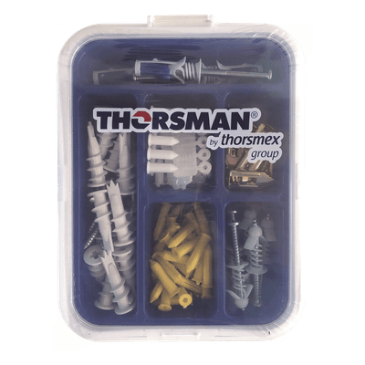 Kit de Fijación para Yeso y Tabique Hueco / 91 Piezas / Carga 5-30 kg (11.02-66.14 lb) / Temperatura -50°C a 80°C (-58°F a 176°F) / Interiores