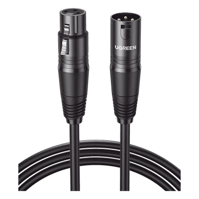 Cable para Micrófono XLR Tipo Canon Macho a Hembra | 5 Metros Plug & Play | Anti interferencias | Triple Blindaje | Alta Calidad | Color Negro
