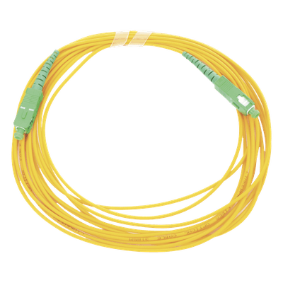 Jumper de Fibra Óptica / SC/APC a SC/APC / Monomodo OS2 / Simplex / 5 m (16.40 pies) / 2 mm / PVC