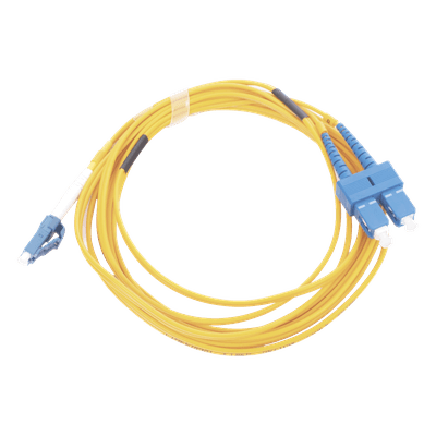 Jumper de Fibra Óptica / Monomodo 9/125 / LC/UPC-SC/UPC / Dúplex / PVC 2.0 mm / 3 m (9.84 ft) / Amarillo