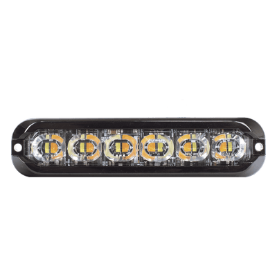 Luz de Advertencia Direccional LED Flexible / 12 LED Dual Color / Montaje Curvo 120° / IP69K / 12-24V / SAE Clase I/II