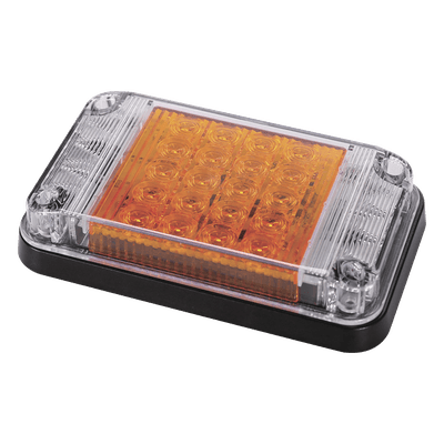 Luz de Advertencia LED / 7x4 pulgadas / 66 LED de Alta Intensidad / 12 VCC / 10 Patrones de Destello / Montaje Permanente