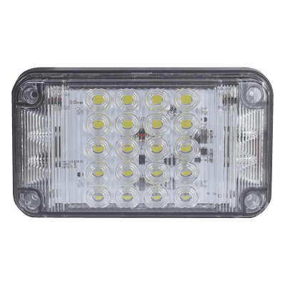 Luz de Advertencia LED / 7x4" / 66 LED / 12 VCC / 1 A / 10 Patrones de Destello / Luz de Trabajo Integrada