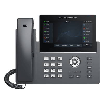 Teléfono IP / 12 Líneas SIP / 6 Cuentas / Pantalla Táctil 7" / Wi-Fi Dual Band / PoE Gigabit / Bluetooth / Audio HD Opus